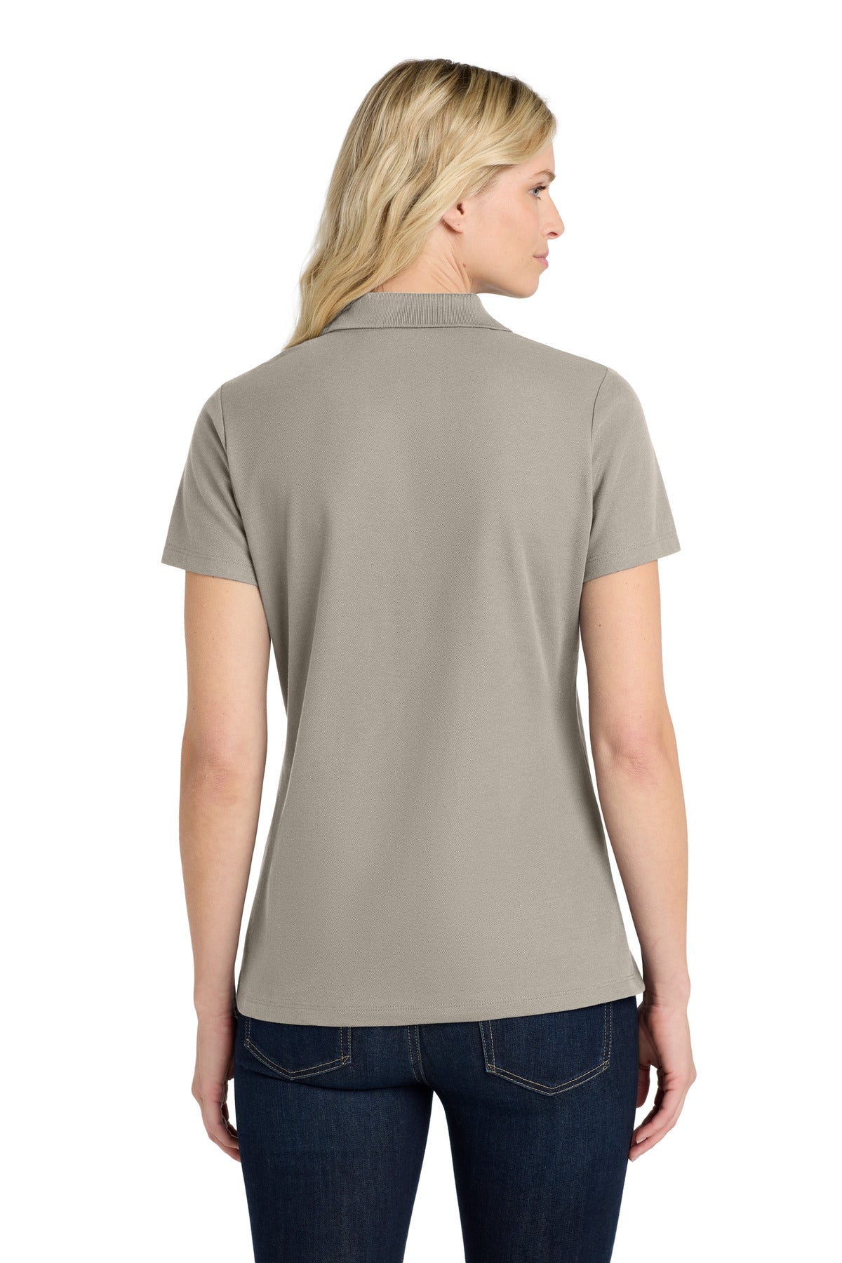 Custom Embroidered Port Authority Women's SuperPro React  Polo. LK810,Gusty Grey