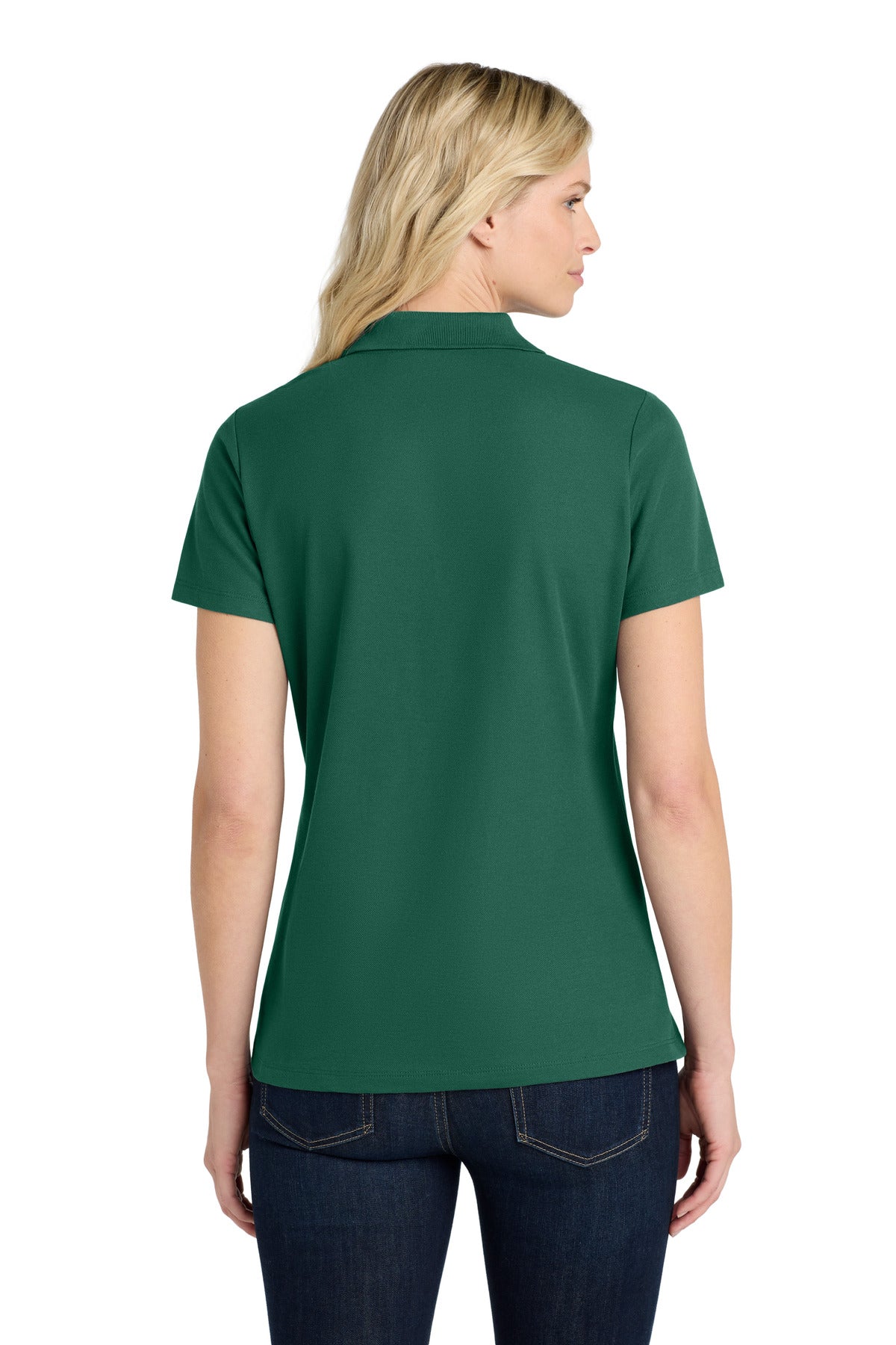Custom Embroidered Port Authority Polos in Marine Green