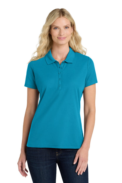 Custom Embroidered Port Authority Polos in Parcel Blue