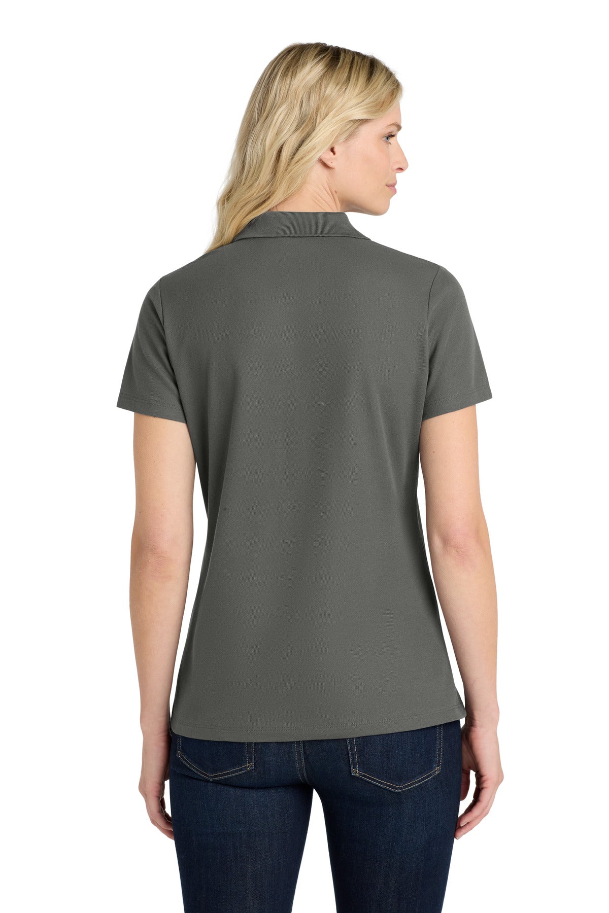 Custom Embroidered Port Authority Polos in Storm Grey