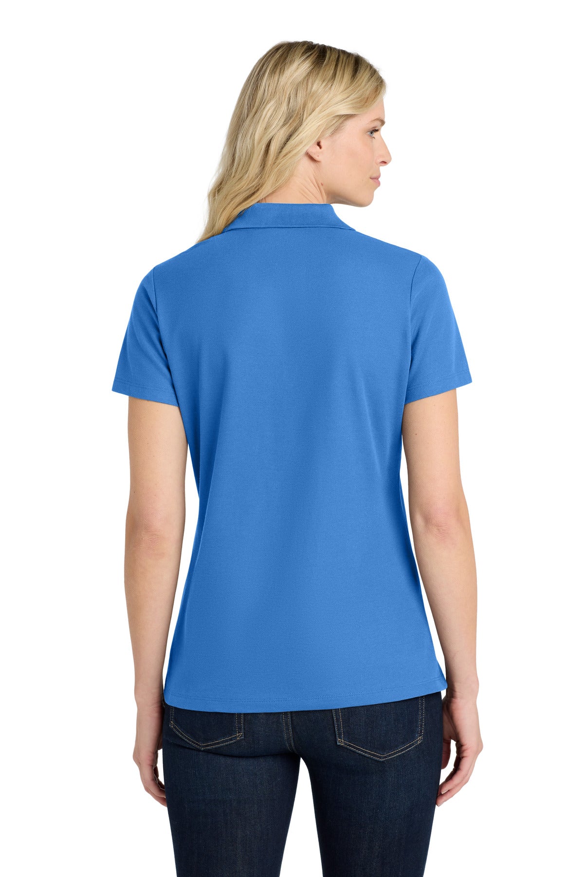 Custom Embroidered Port Authority Polos in Strong Blue