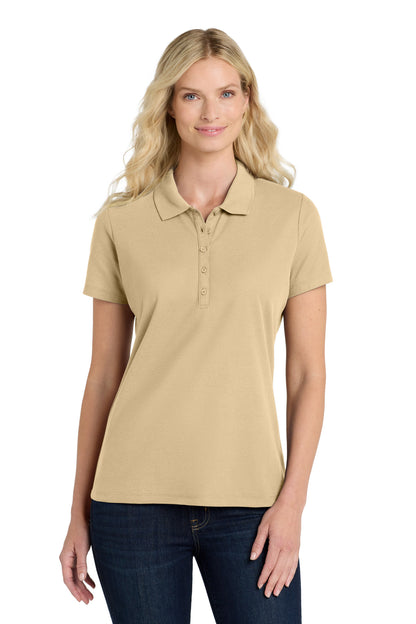 Custom Embroidered Port Authority Polos in Wheat