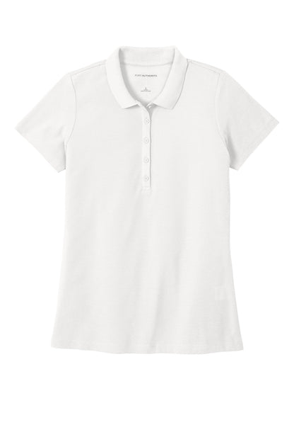 Custom Embroidered Port Authority Polos in White