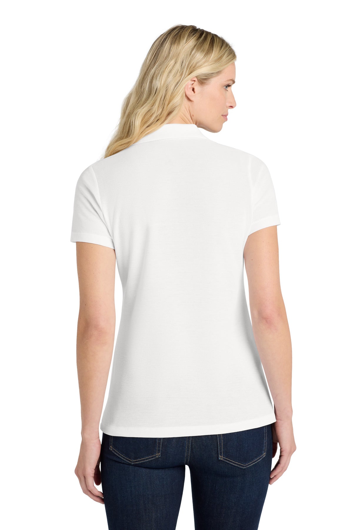Custom Embroidered Port Authority Polos in White