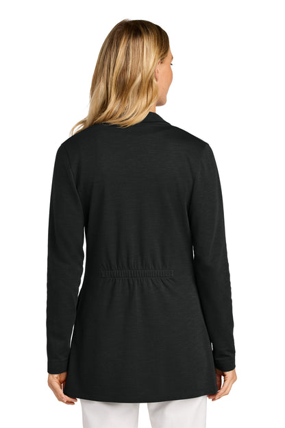 Custom Embroidered Port Authority Women's Breakwater Open Cardigan LK820,Deep Black