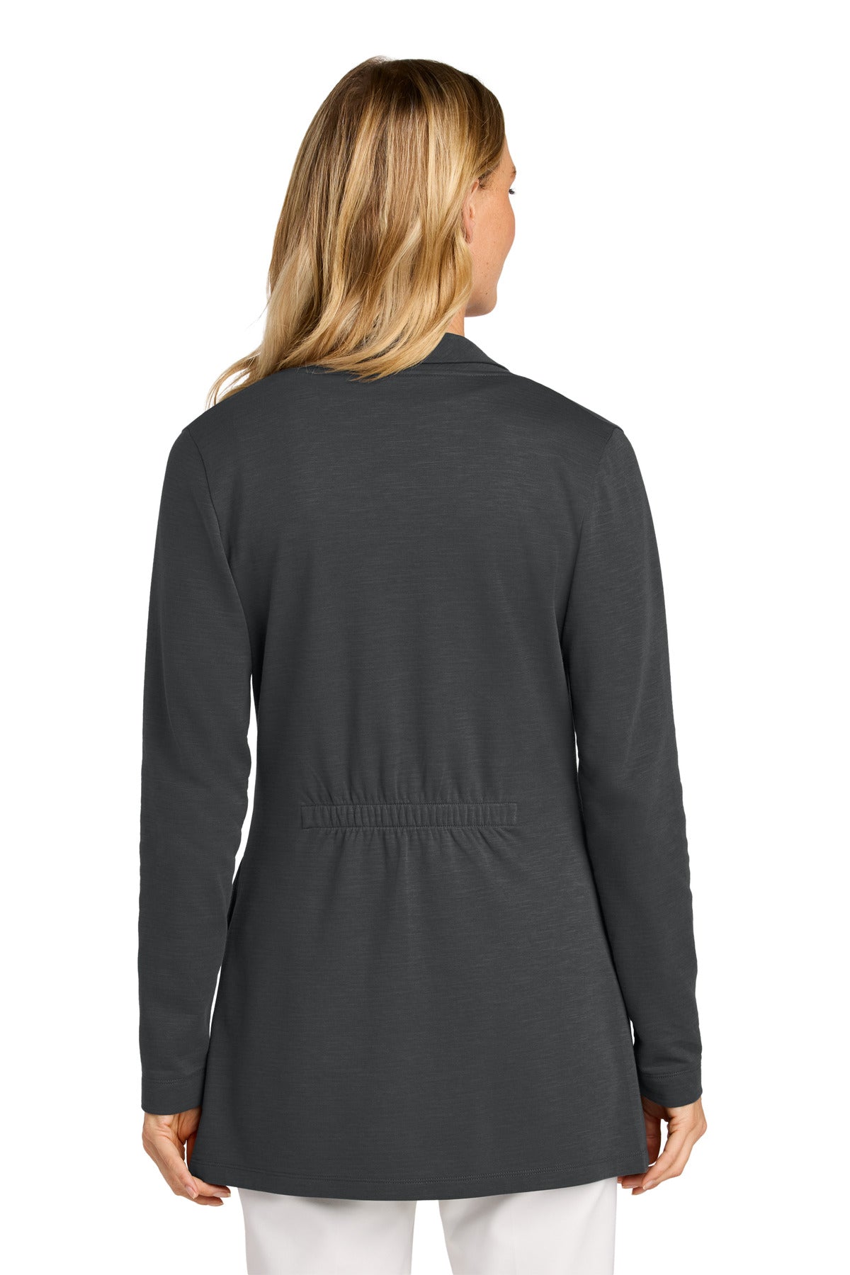 Custom Embroidered Port Authority Women's Breakwater Open Cardigan LK820,Grey Steel