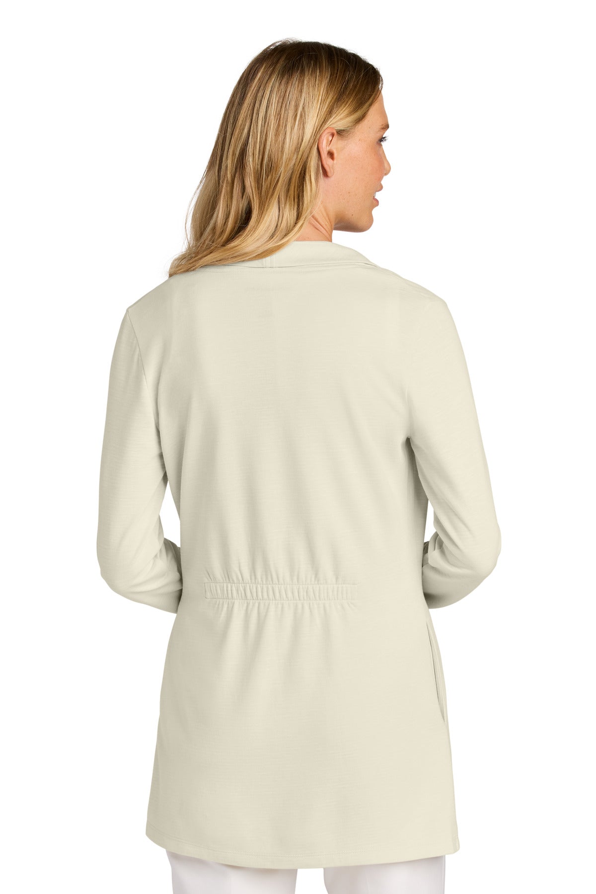 Custom Embroidered Port Authority Women's Breakwater Open Cardigan LK820,Parchment