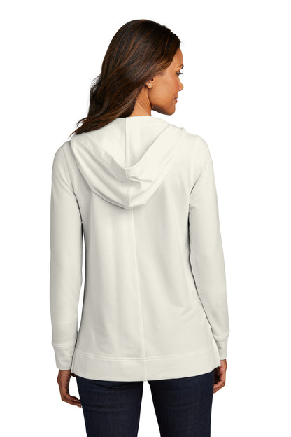 Custom Embroidered Port Authority Women's Microterry Pullover Hoodie LK826,Ivory Chiffon