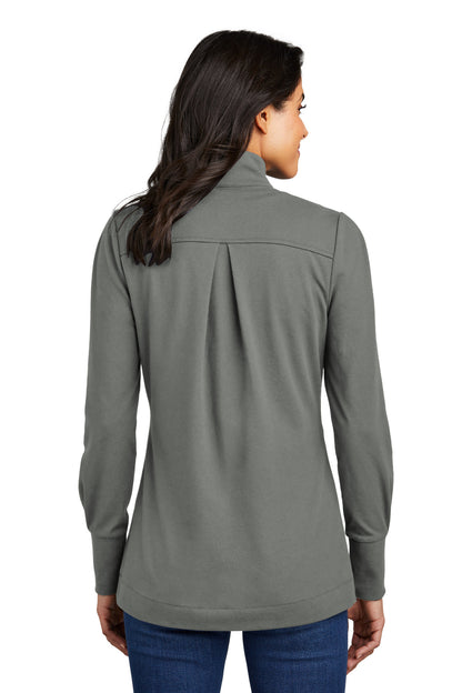 Custom Embroidered Port Authority Women's Fairway Stretch 1/4-Zip LK829,Shadow Grey