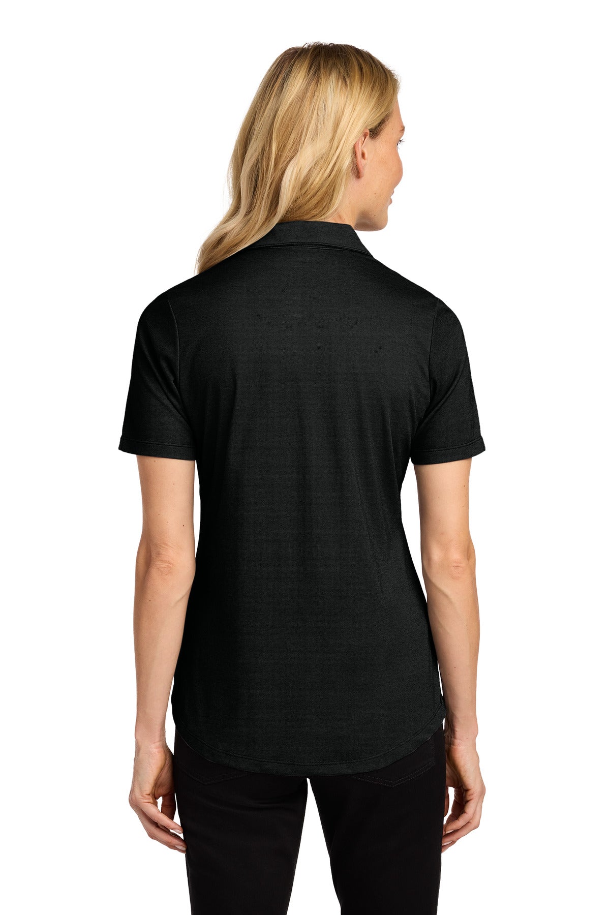 Custom Embroidered Port Authority Polos/Knits in Black Heather