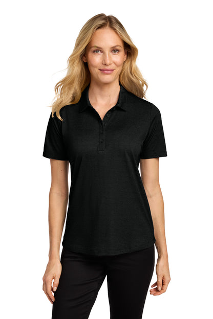 Custom Embroidered Port Authority Polos/Knits in Black Heather