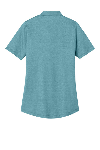 Custom Embroidered Port Authority Polos/Knits in Dark Teal Heather