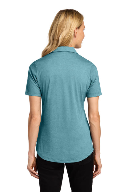 Custom Embroidered Port Authority Polos/Knits in Dark Teal Heather