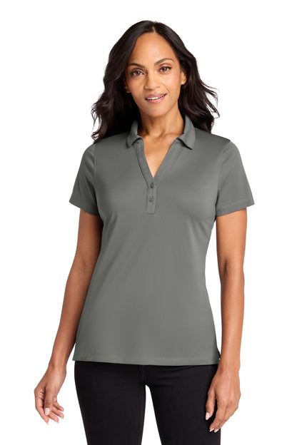 Custom Embroidered Port Authority Polos/Knits in Smoke Grey