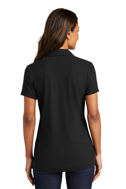 Custom Embroidered Port Authority Women's C-FREE Cotton Blend Pique Polo LK867,Black