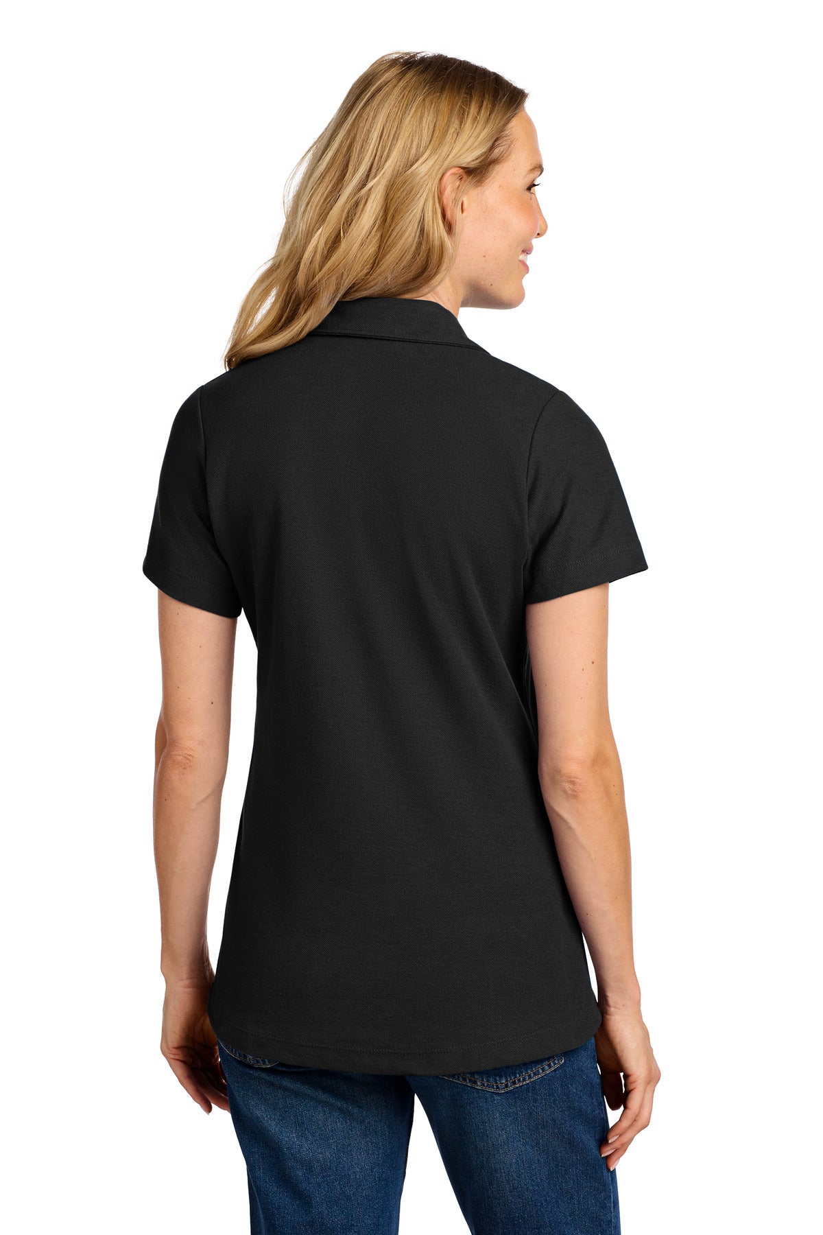 Custom Embroidered Port Authority Polos/Knits in Black
