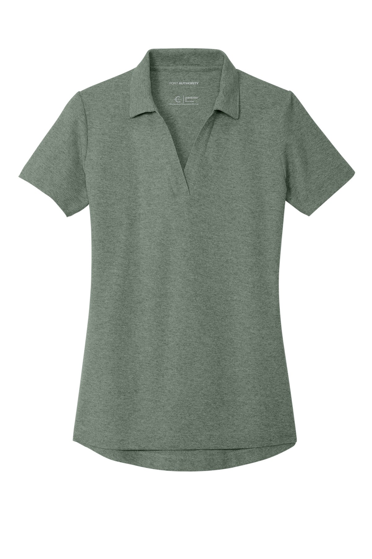 Custom Embroidered Port Authority Polos/Knits in Dark Green Heather