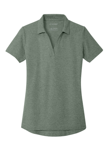 Custom Embroidered Port Authority Polos/Knits in Dark Green Heather