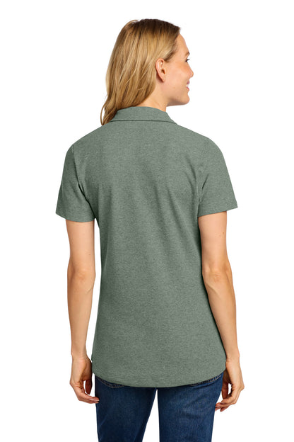 Custom Embroidered Port Authority Polos/Knits in Dark Green Heather