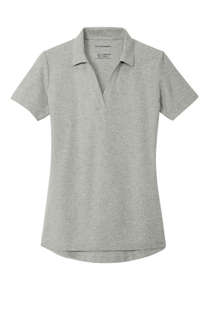 Custom Embroidered Port Authority Polos/Knits in Deep Smoke Heather