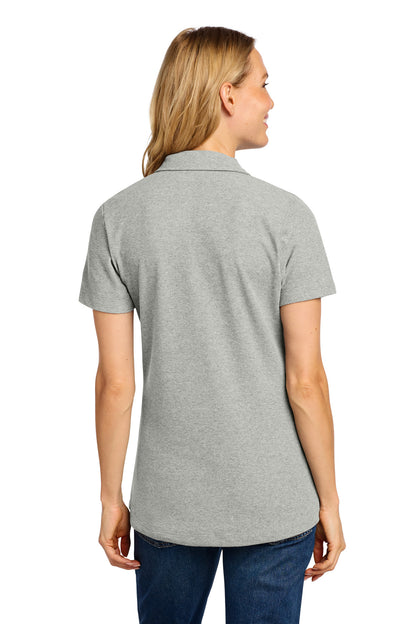 Custom Embroidered Port Authority Polos/Knits in Deep Smoke Heather