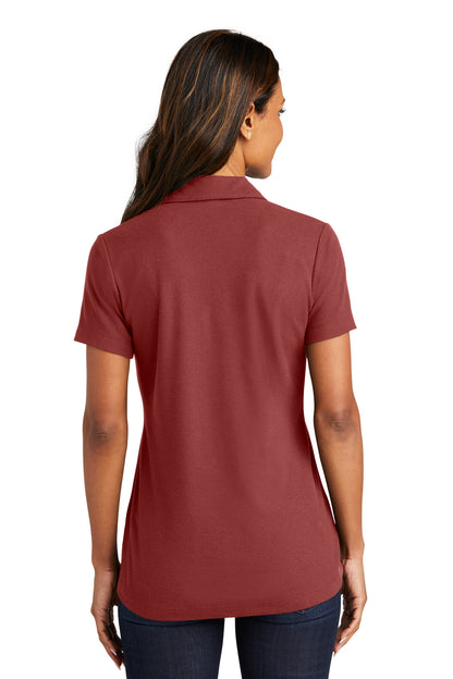 Custom Embroidered Port Authority Women's C-FREE Cotton Blend Pique Polo LK867,Garnet
