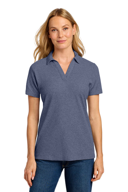 Custom Embroidered Port Authority Polos/Knits in Navy Heather