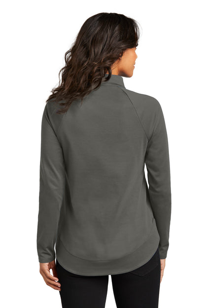 Custom Embroidered Port Authority Women's C-FREE Cypress 1/4-Zip LK870,Grey Steel