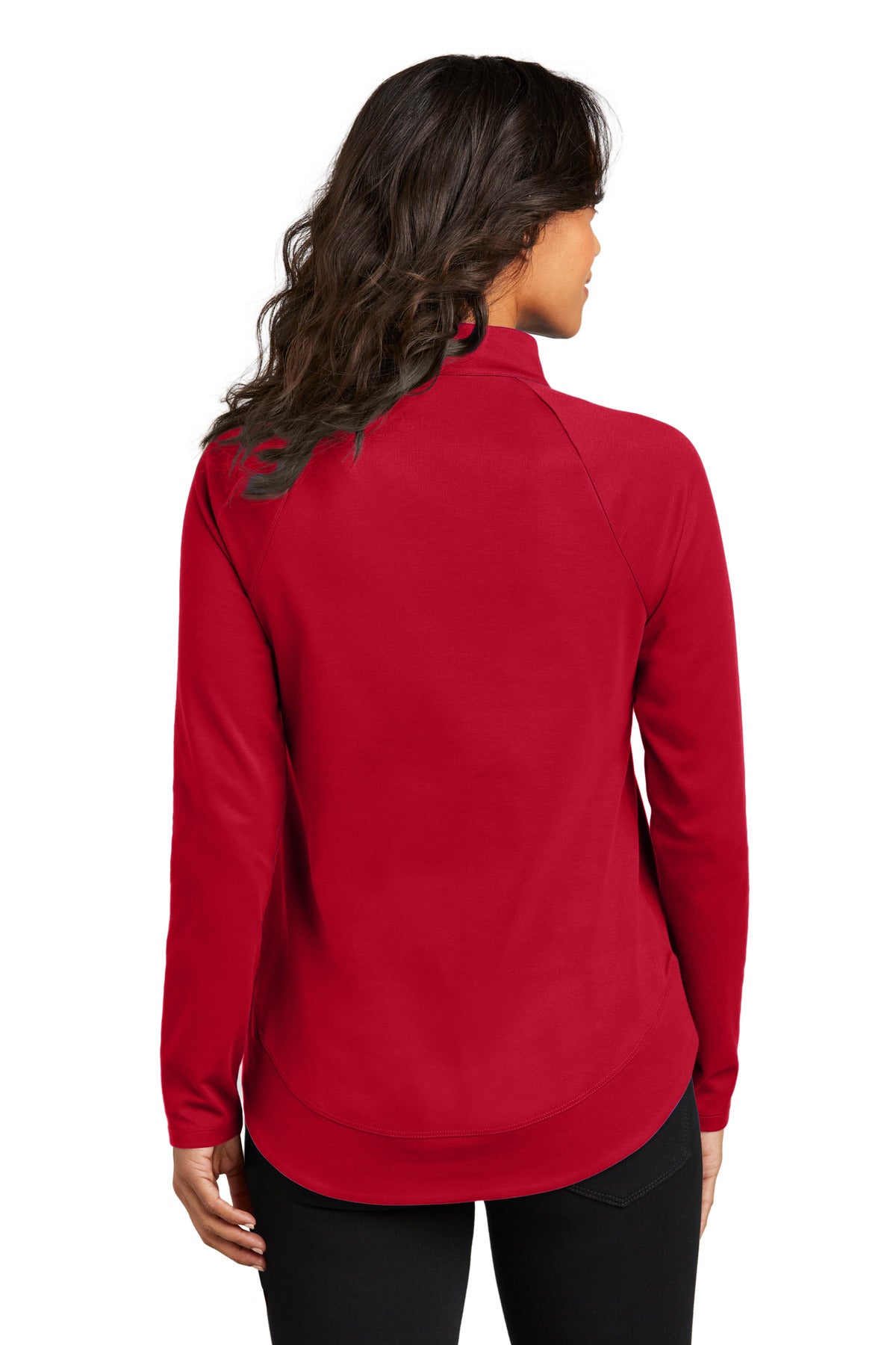 Custom Embroidered Port Authority Women's C-FREE Cypress 1/4-Zip LK870,Rich Red