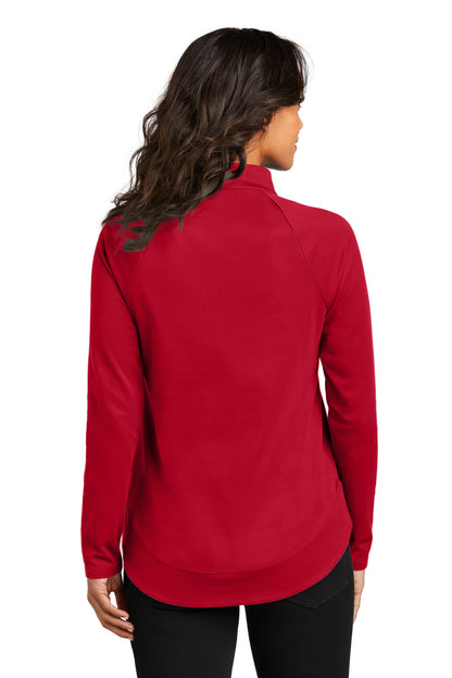 Custom Embroidered Port Authority Women's C-FREE Cypress 1/4-Zip LK870,Rich Red