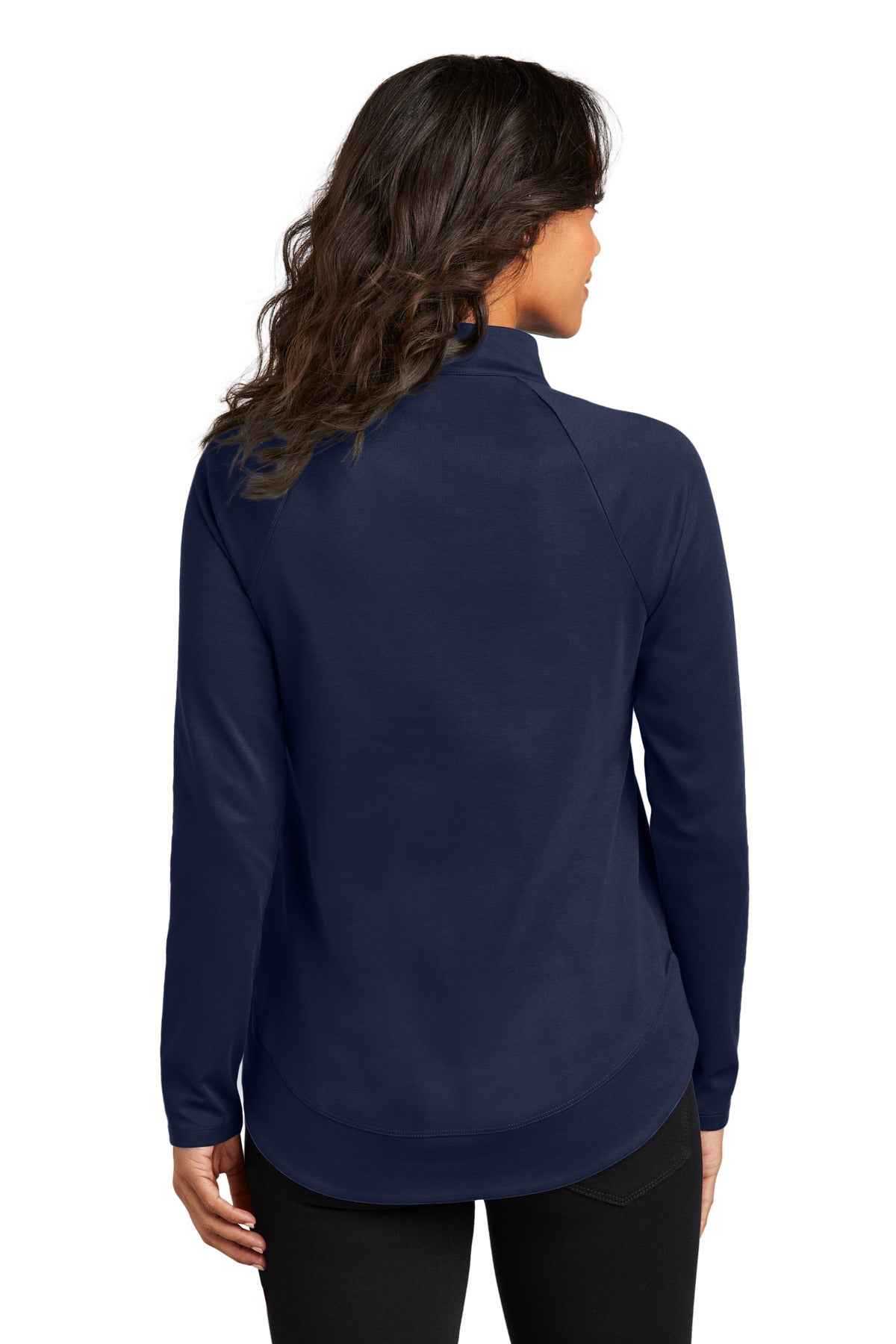 Custom Embroidered Port Authority Women's C-FREE Cypress 1/4-Zip LK870,True Navy
