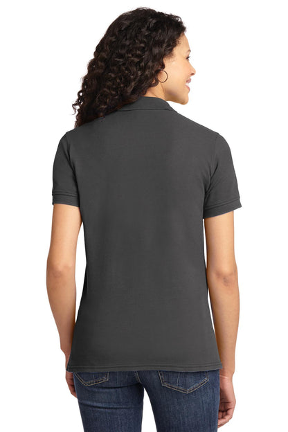 Custom Embroidered Port & Company Women's Core Blend Pique Polo. LKP155,Charcoal