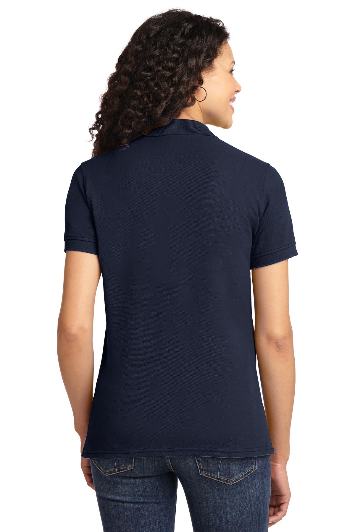 Custom Embroidered Port & Company Women's Core Blend Pique Polo. LKP155,Deep Navy