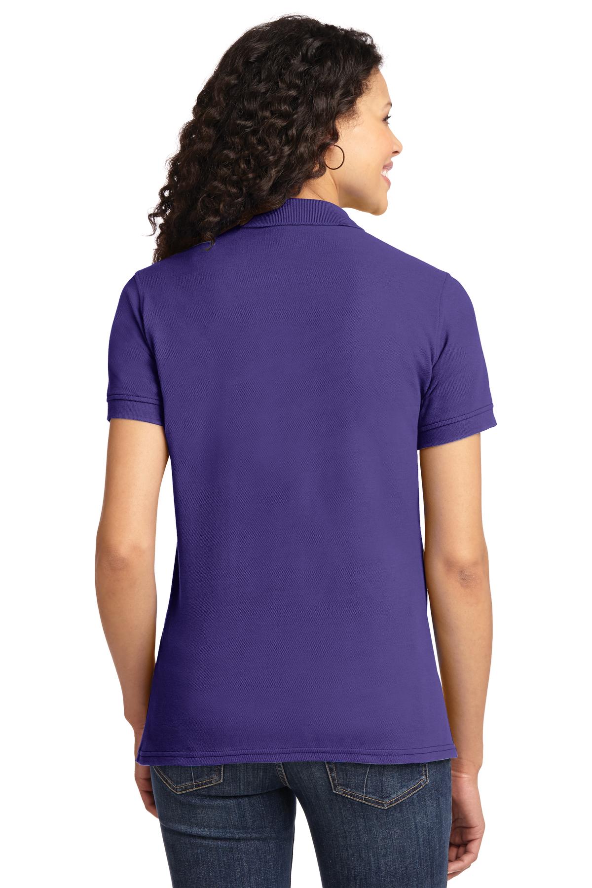 Custom Embroidered Port & Company Women's Core Blend Pique Polo. LKP155,Purple
