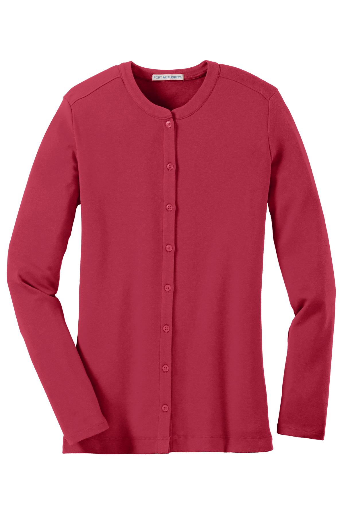 Port Authority Women's Concept Stretch Button-Front Cardigan. LM1008