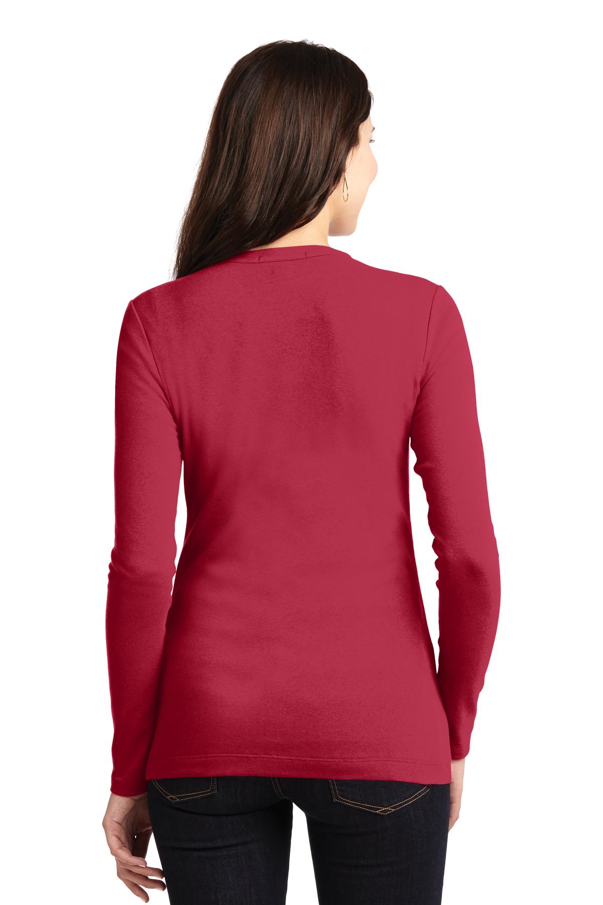 Custom Embroidered Port Authority Women's Concept Stretch Button-Front Cardigan. LM1008,Rich Red