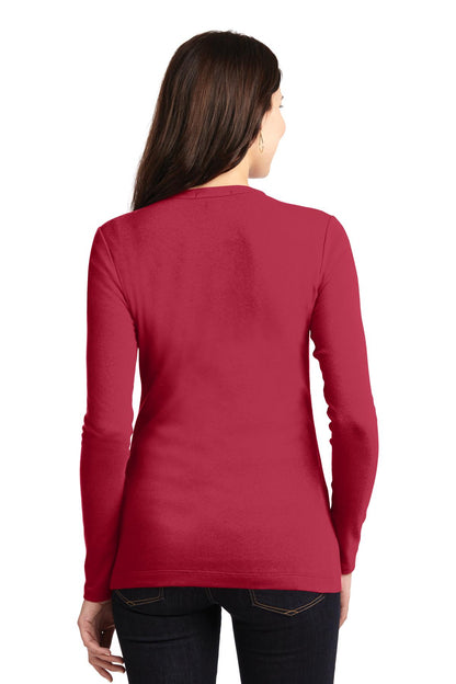 Custom Embroidered Port Authority Women's Concept Stretch Button-Front Cardigan. LM1008,Rich Red