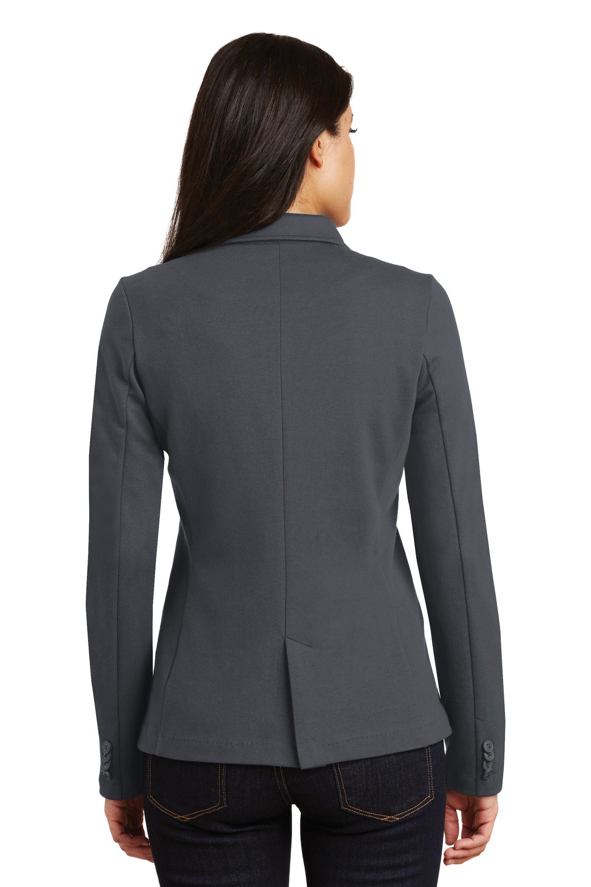 Custom Embroidered Port Authority Women's Knit Blazer. LM2000,Battleship Grey