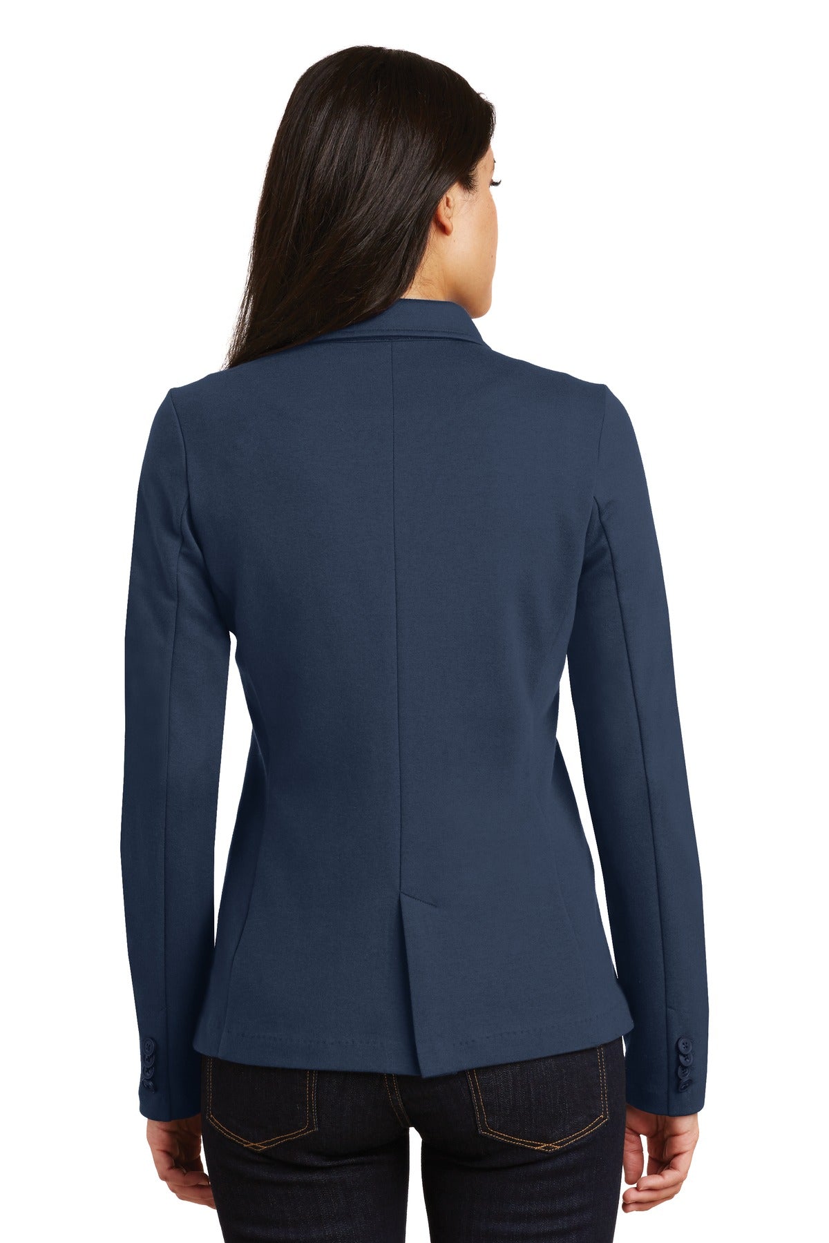 Custom Embroidered Port Authority Women's Knit Blazer. LM2000,Deep Navy