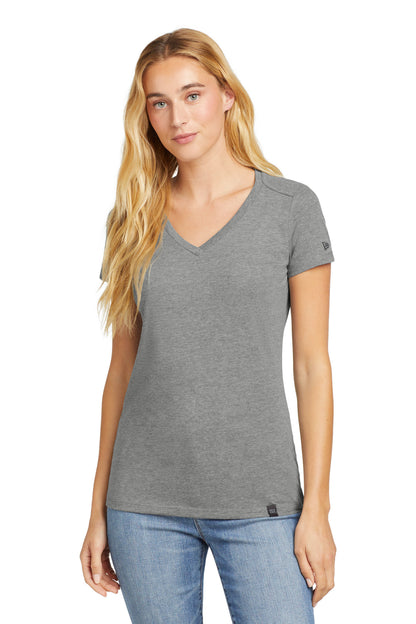 Custom Embroidered New Era T-Shirts  in Shadow Grey Heather