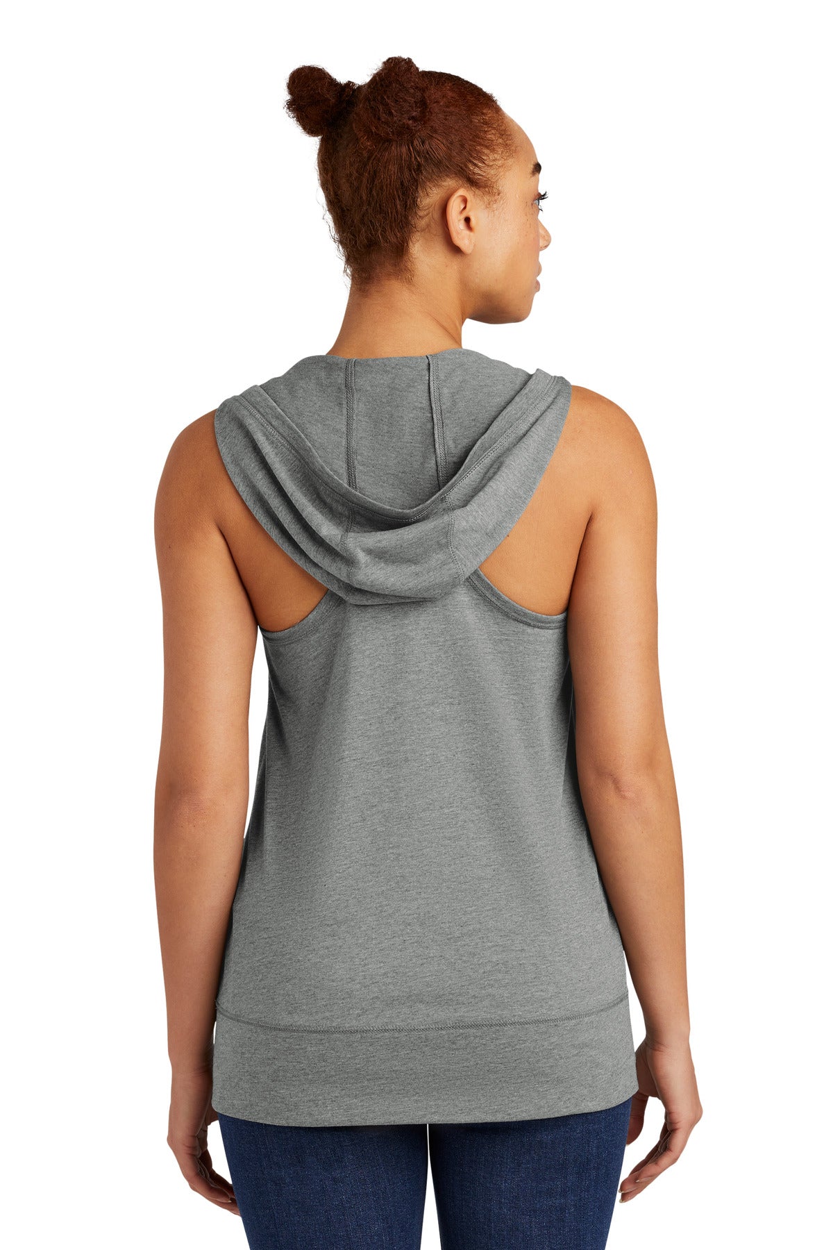 Custom Embroidered New Era  Women's Heritage Blend Hoodie Tank. LNEA106,Shadow Grey Heather