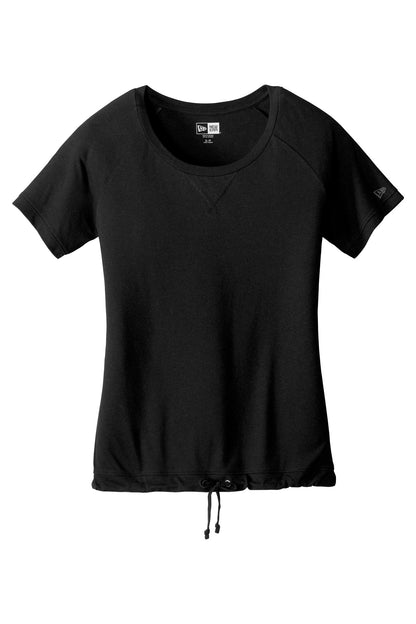 Custom Embroidered New Era T-Shirts  in Black Solid