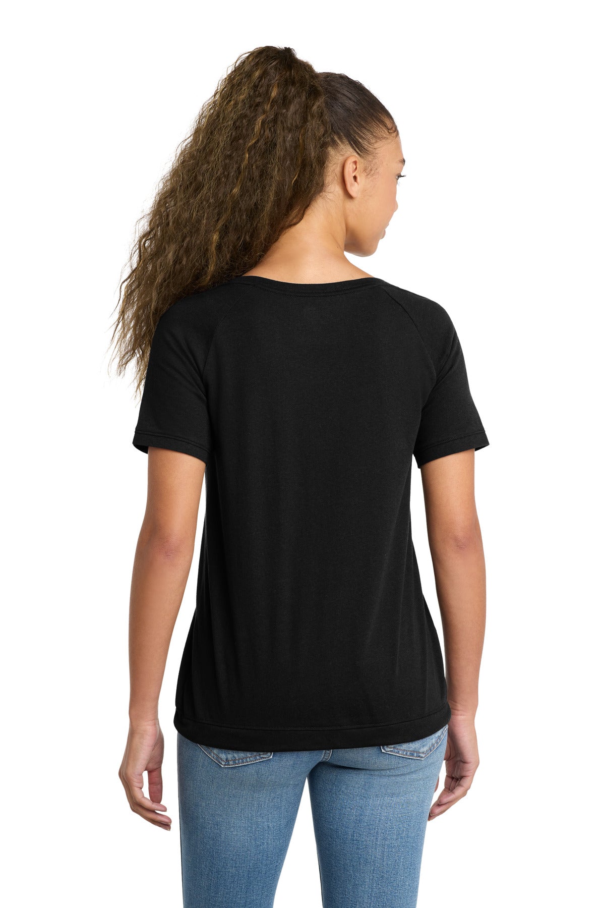 Custom Embroidered New Era T-Shirts  in Black Solid