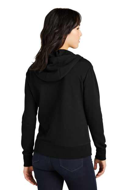 Custom Embroidered New Era Women's Thermal Full-Zip Hoodie LNEA141,Black