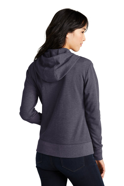 Custom Embroidered New Era Women's Thermal Full-Zip Hoodie LNEA141,True Navy Heather