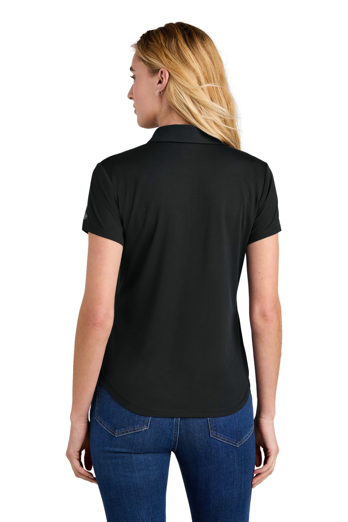 Custom Embroidered New Era Polos/Knits in Black