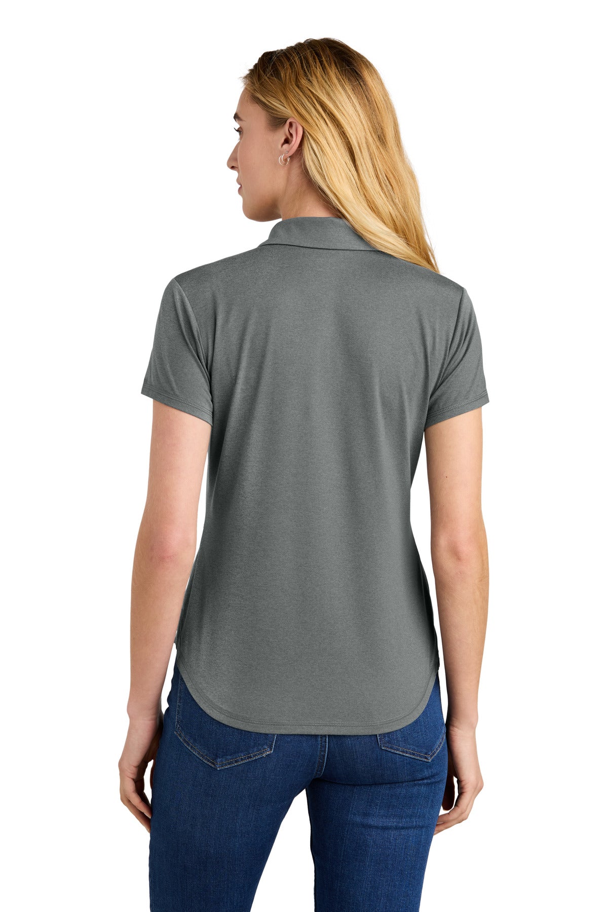 Custom Embroidered New Era Women's Power Polo LNEA225,Shadow Grey Heather