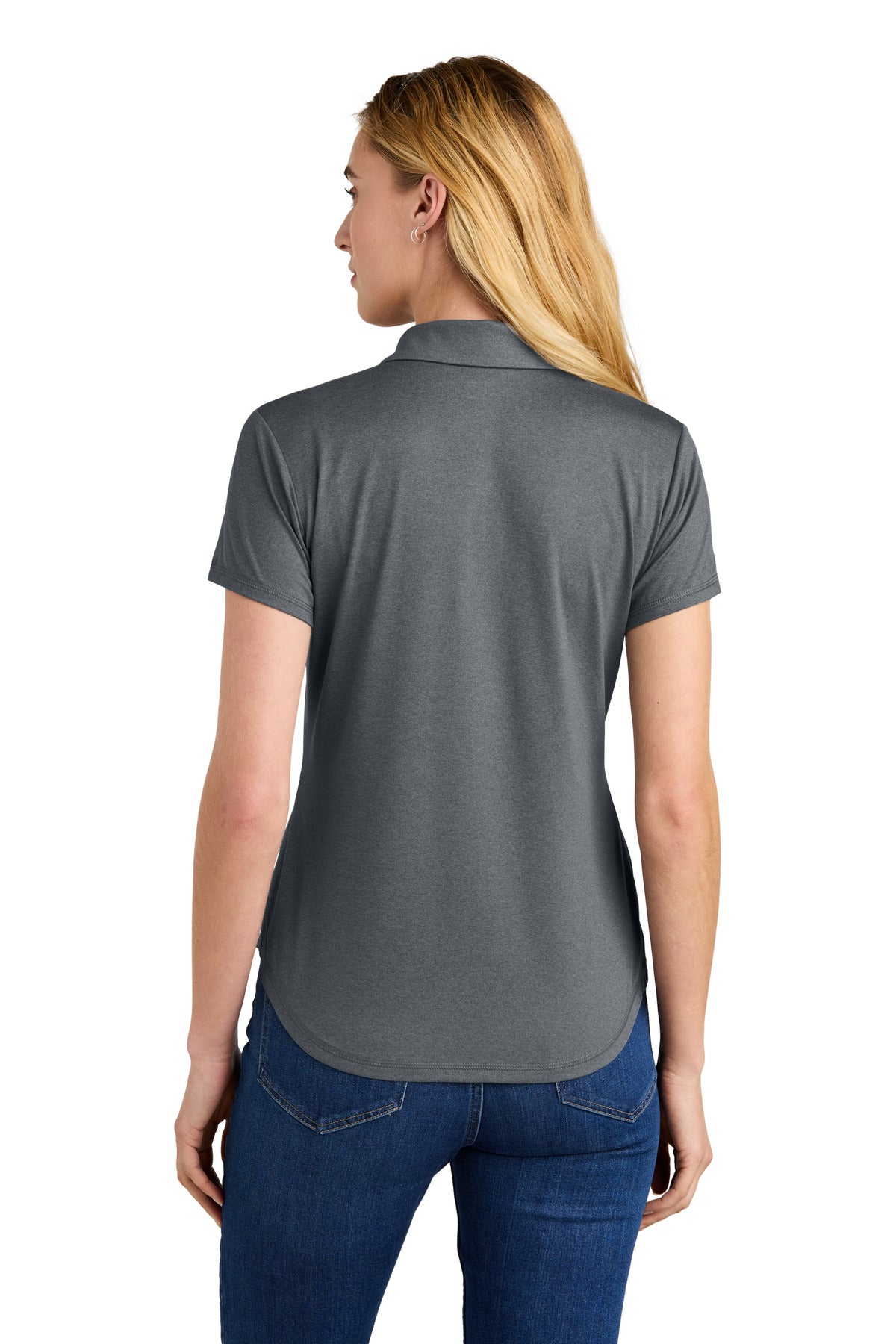 Custom Embroidered New Era Polos/Knits in Shadow Grey Heather