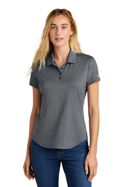 Custom Embroidered New Era Polos/Knits in Shadow Grey Heather