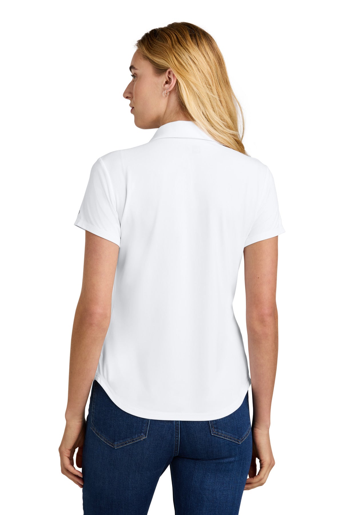 Custom Embroidered New Era Polos/Knits in White